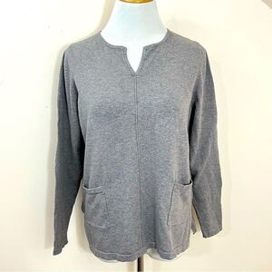 Manstead Taupe/ Greige Knit Cotton/ Yak Sweater S